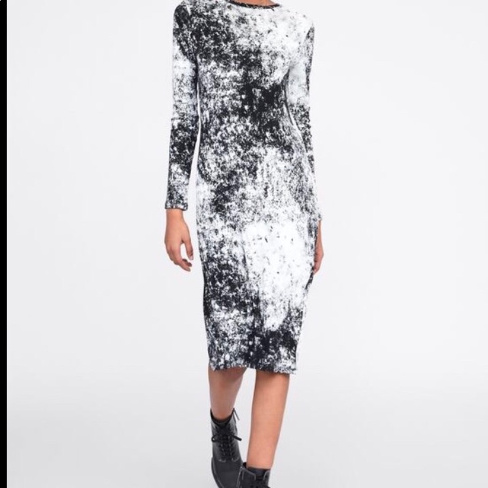 Zara tie dye print midi dress